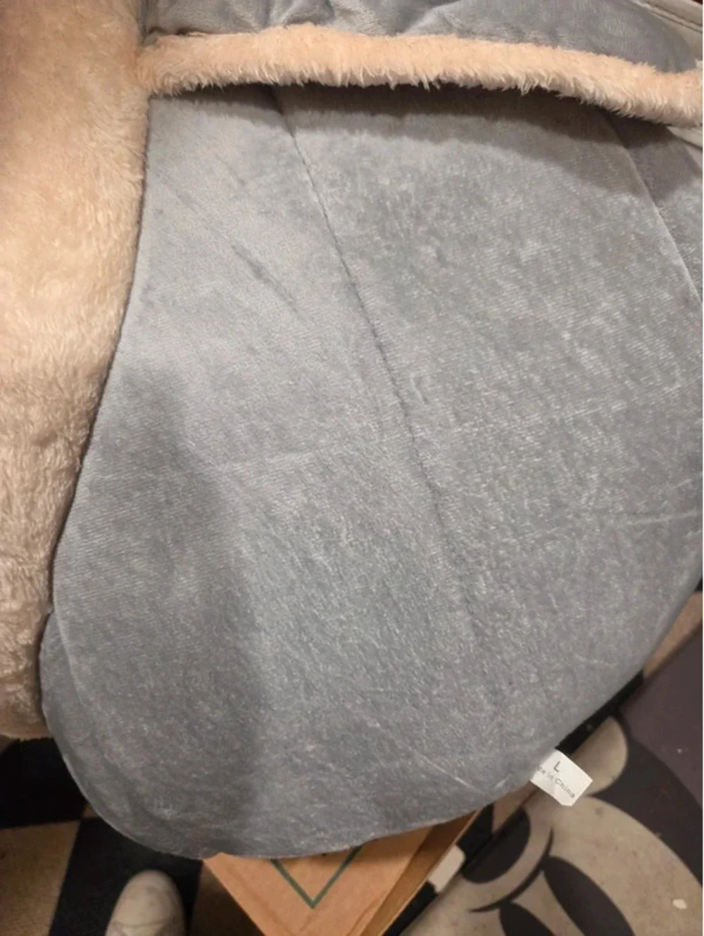 Bunny ears and tail cat bed large